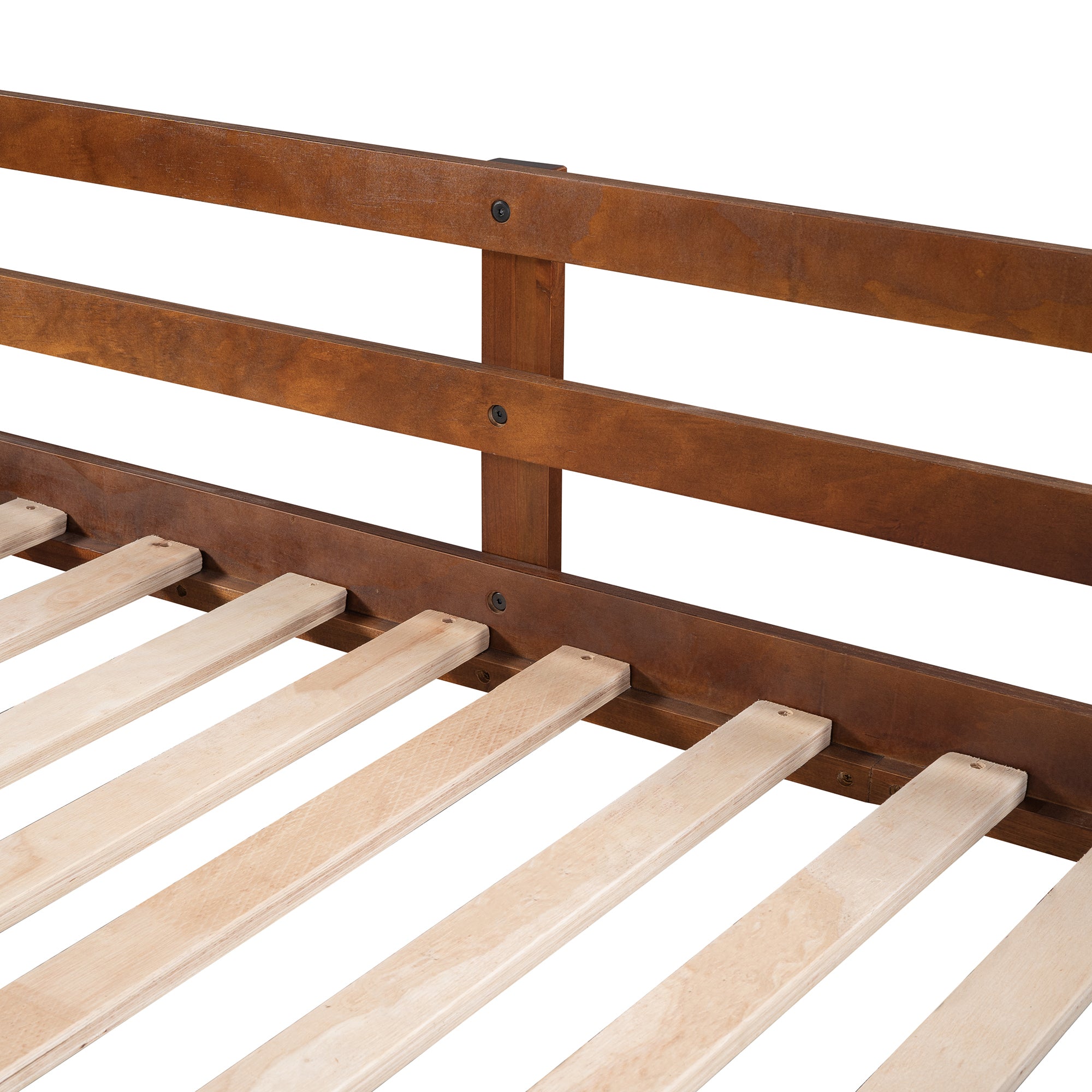 Twin-Over-Twin Bunk Bed with Twin Size Trundle and 3 Storage Stairs,Walnut (OLD SKU :LP000064AAD) - Atlantic Fine Furniture Melbourne FL