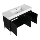 Freestanding Bathroom Vanity With Resin Sink And Storage Cabinet