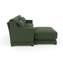 Stylish Sofa With Ottoman And Lumbar Pillows, Ergonomic Design