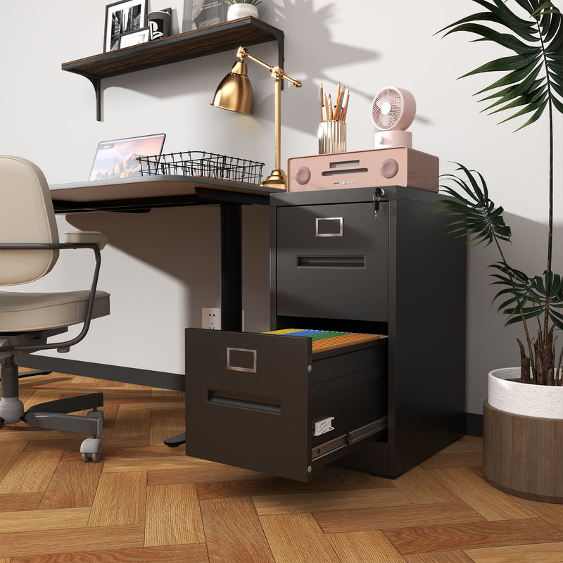 Premium Drawer File Cabinet With Lock, Metal Vertical Design, A4 Legal / Letter Size
