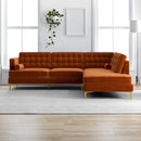 Brooke - Velvet Sectional Sofa