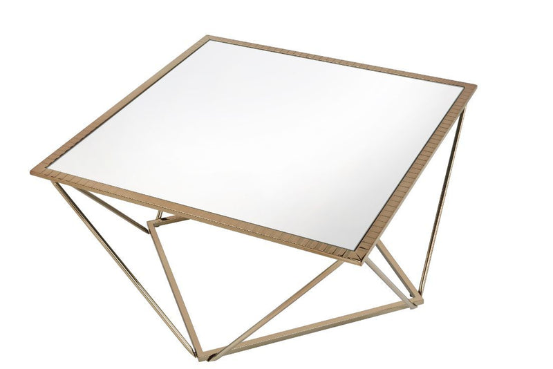 Fogya - Coffee Table - Mirrored & Champagne Gold Finish