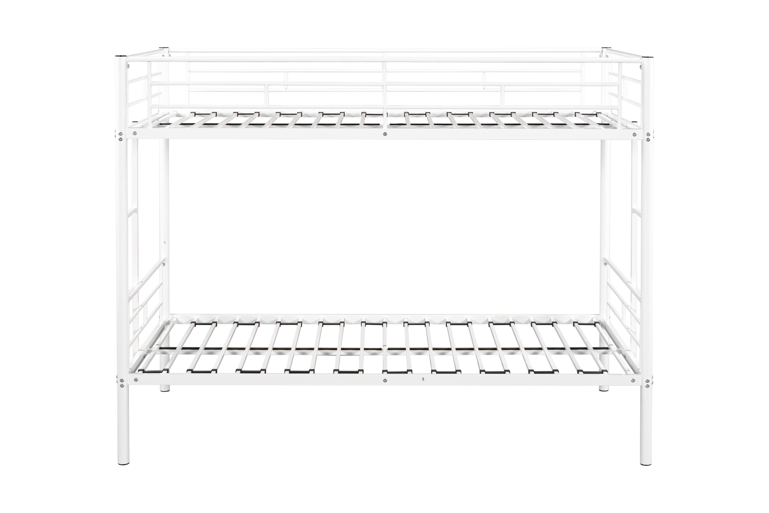 Metal Twin over Twin Bunk Bed/ Heavy-duty Sturdy Metal/ Noise Reduced Design/ Safety Guardrail/ 2 Side Ladders/ CPC Certified/ No Box Spring Needed