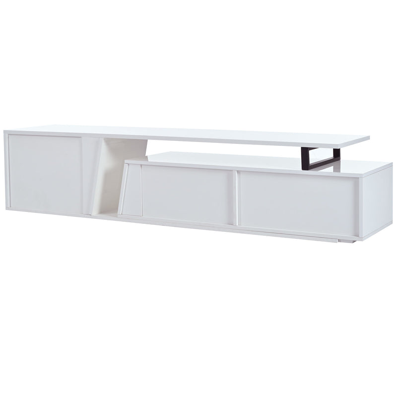 Minimalist Rectangle Extendable TV Cabinet With 2 Drawers And 1 Cabinet