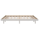 Modern Design Queen Floating Platform Bed Frame for White Washed Color
