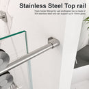 Frameless Single Sliding Shower Door With Clear Tempered Glass