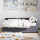 L Shaped Upholstered Platform Bed With Storage And Drawers