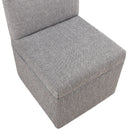 Della - Upholstered Castered Chair - Gray