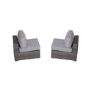 Modern Rattan Wicker Seating Group With Cushions