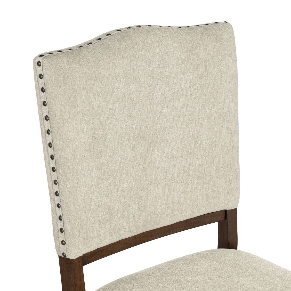 Bellevue - Upholstered Dining Chairs (Set of 2) - Light Gray / Whiskey Brown