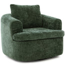 Modern Swivel Barrel Chair With Dual-Layer Cushion