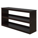 Loft Low Study Bed With Cabinet, Shelves And Rolling Portable Desk, Multiple Functions