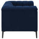 Chalet - Upholstered Tuxedo Arm Tufted Chair - Blue