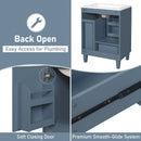 Bathroom Vanity With Sink, Deep Drawer, Door Shelf, 2 Tier Basket