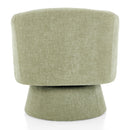 Swivel Barrel Chair With Cushioning For Living Room & Office, 360° Rotating - Green