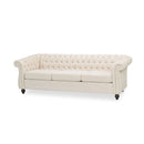 Chesterfield Style 3 Seater Sofa With Deep Button Tufting