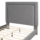 Upholstered Bed With Slats Support, No Box Spring Needed