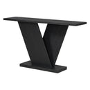 Console Table With V Shape Base, Sculptural Entryway Accent