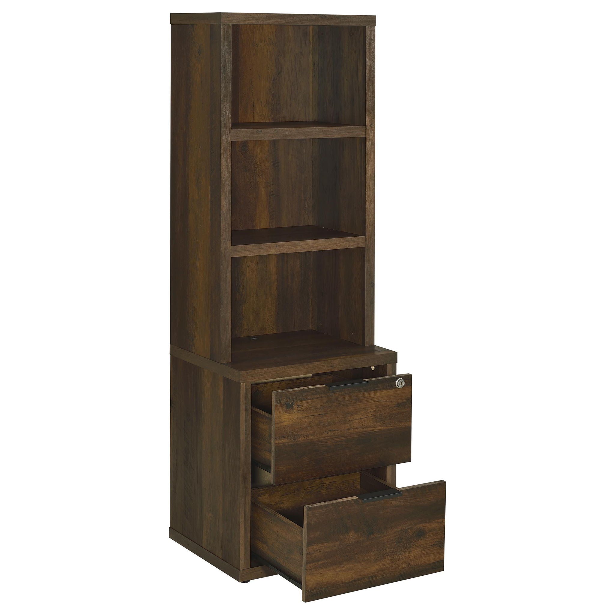 Westpark 3-piece Wall Unit Bookcase Set with USB Dark Pine