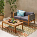 Charlotte - Outdoor And Rope 4 Seater Chat Set With Cushions - Teak