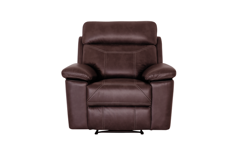 Sterling Manual Brown Air Leather 1 Seater