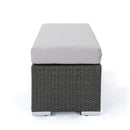 Enthrallia - Outdoor Wicker Bench With Foam Filled Cushion