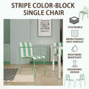 4 Piece Set Of Modern Color Block Designed Single Chairs
