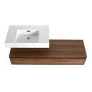 Modern Wall Mounted Bathroom Vanity With Resin Sink And Soft Close Drawer