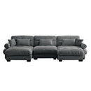 Super Comfort Oversized Modular Sectional Sofa With Movable Ottoman