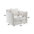 Yolanda - Chair With Pillow - Beige Chenille