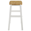 Edgeworth - Wood Backless Counter Stool (Set of 2) - White - Atlantic Fine Furniture Inc