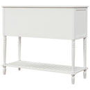 Hearth & Haven Stella Buffet Storage Cabinet With Bottom Shelf, White