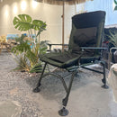 Camping Lounge Chair, Portable Folding Reclining Camping With Adjustable Backrest For Indoor And Outdoor Camping Beach Hiking Fishing - Green / Black