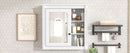 Bathroom Medicine Cabinet With Mirror, Wall Mounted Mirror Cabinet With Storage Organizer, Over The Toilet Storage White Storage Cabinet For Bathroom - White