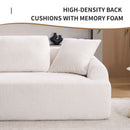 Compression Sofa: 4 Seater Combined Sofa, Crochet Yarn Fabric, Full Sponge Compression Sofa, Combined Sofa With 4 Pillows For Home Living / Home Furniture / Apartment - Beige