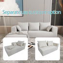 Modular Corner Sofa With Soft Linen Fabric
