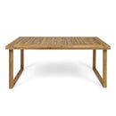 Outdoor Acacia Wood Dining Table, Sandblast Finish