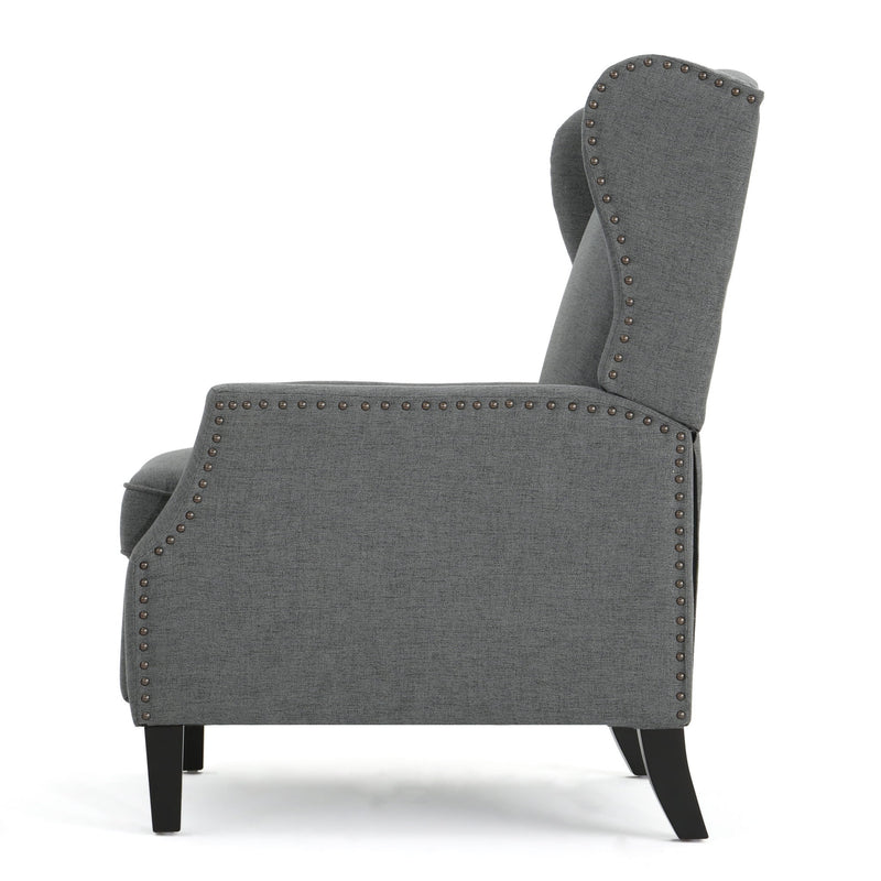 Westeros Wing Back Fabric Upholstered Recliner