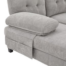 U-Shaped Sectional Sofa 103.5" Black Chenille Fabric Couch With Dual Chaise Lounges, Storage Pockets, Armrest Pillows