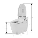 Smart 1 Piece Bidet Toilet With Warm Air Dryer Heated Seat LED Night Light Auto Open / Close - White