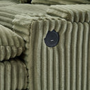 Convertible Loveseat Sofa With Storage And USB Ports - Green