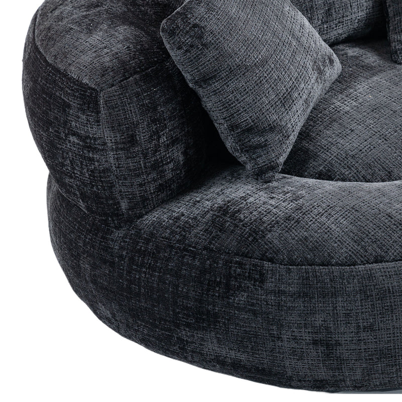 Lazy Sofa High Back Bean Bag Chair Couch With 3 Pillows