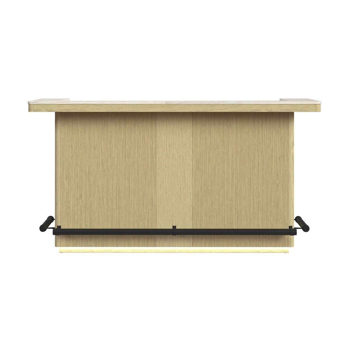 Cambrie Bar Table With LED in Off-White And Natural by Elements International, view 2