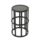Outdoor Powder Coated Side Table - Gray