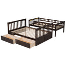 Bunk Bed With Drawers, Convertible Storage Bed