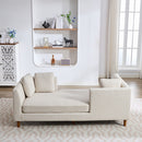 Wide Modern Double Sided Upholstered Chaise Lounge