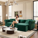 3 In 1 Convertible Sleeper Sofa Bed With Movable Ottoman