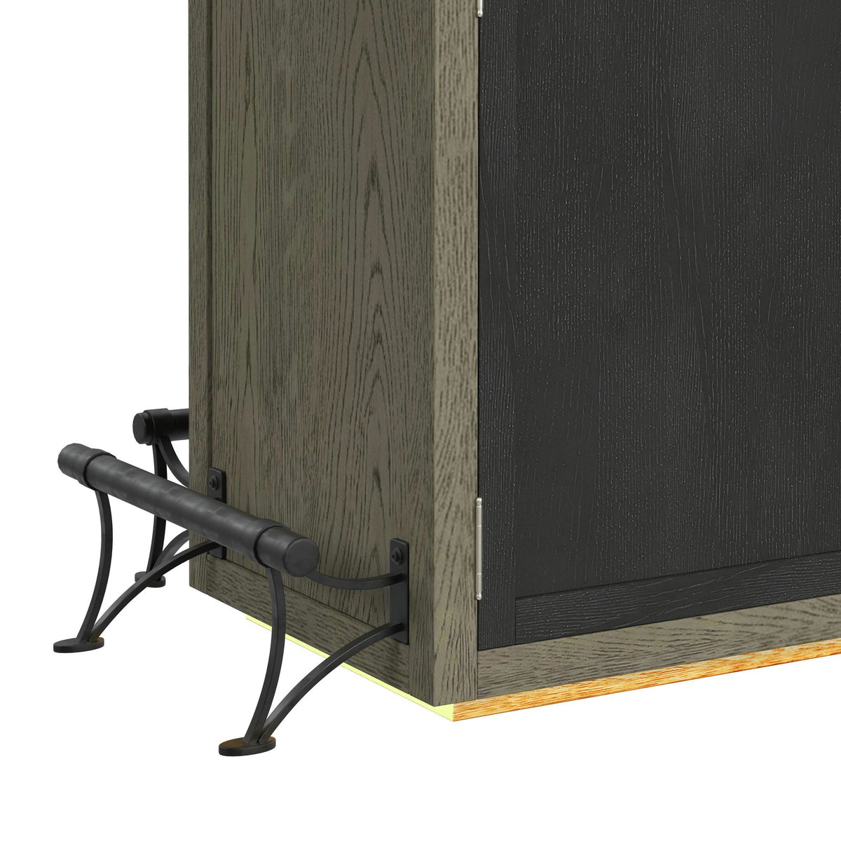 Jemma Bar Table With Light in Gray And Dark Espresso by Elements International, view 2