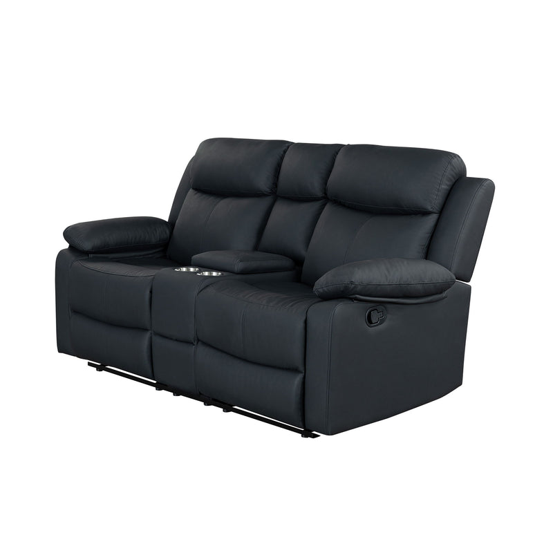 Blanche - Console Reclining Loveseat With LED Lights And Speakers