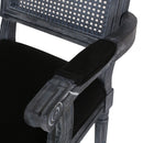 Elegant French Country Style Dining Chair With Cane Backrest